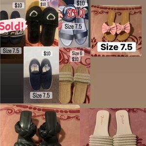 Women's Pink Bow Slide Sandals - Unbranded